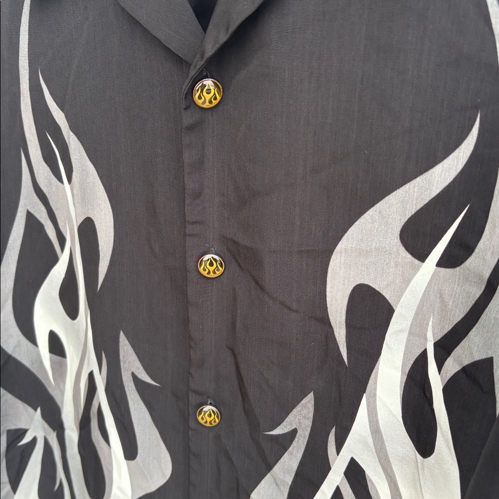 Chrome Eagle Motorcycles Button Down Top! Large - image 2